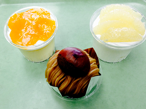 みかんムース、モンブラン