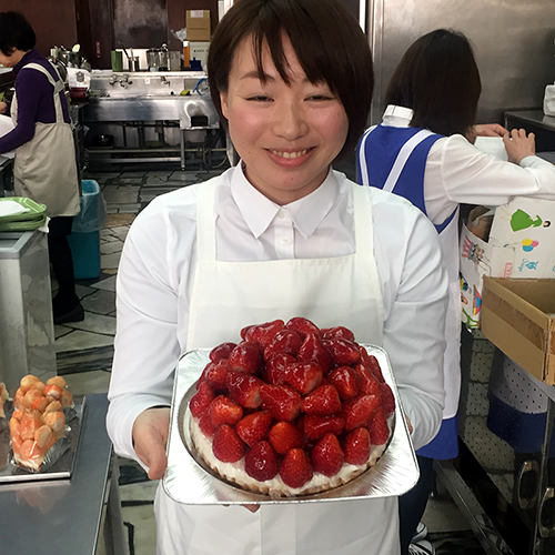 三とちおとめ三段重ねのタルト